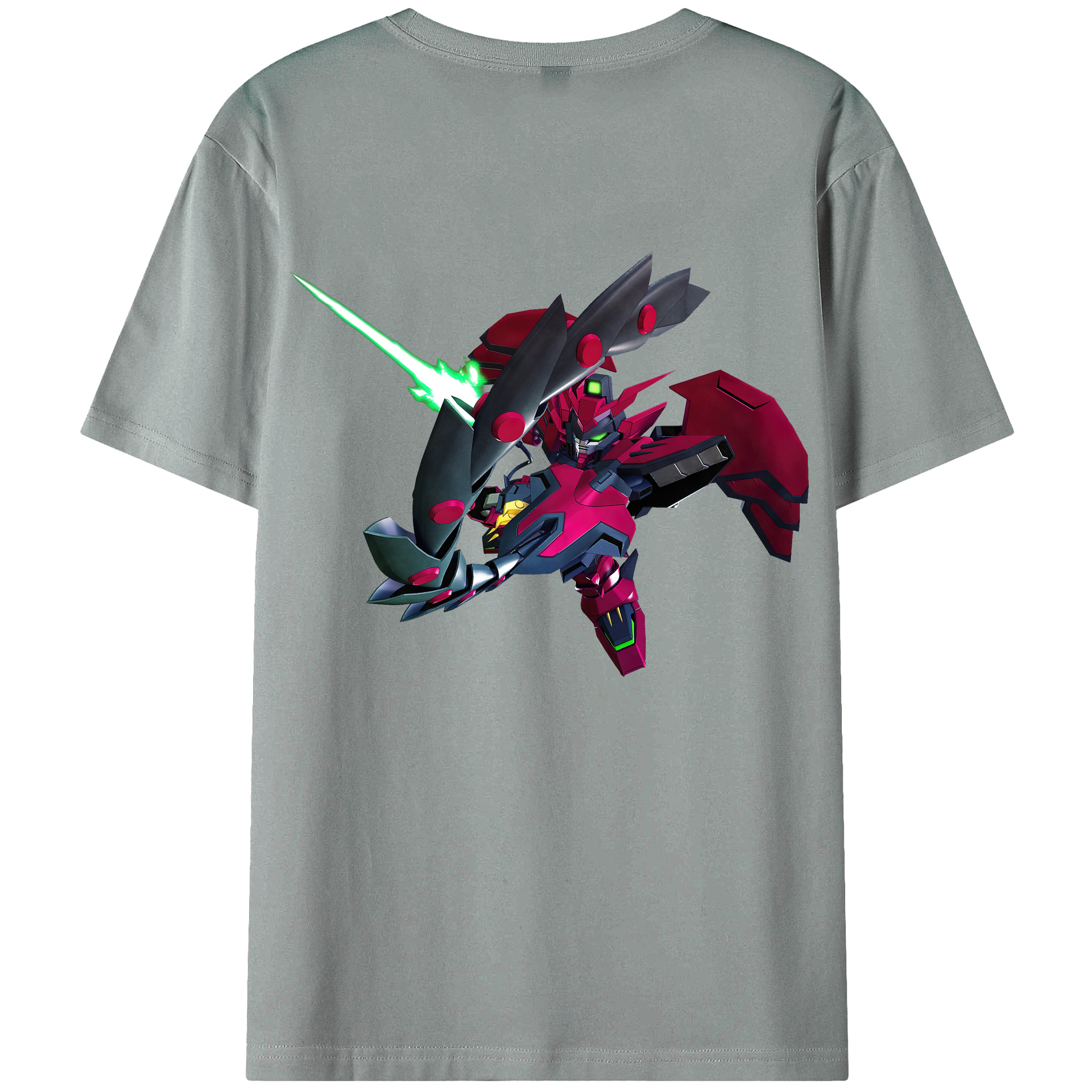 （画像用） 機動戦士ガンダム Mobile Suit Gundam 綿100％ メンズ半袖Tシャツ（バックプリント） 通気性